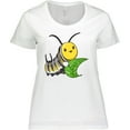 thumbnail image 3 of Inktastic Monarch butterfly caterpillar- cute baby insect Women's Plus Size T-Shirt, 3 of 5