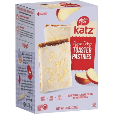 Katz Gluten Free Toaster Pastries - Apple Crisp |Gluten Free, Dairy Free, Nut Free, Soy Free, Kosher | (3 Pack, 8.0 Ounce Each)