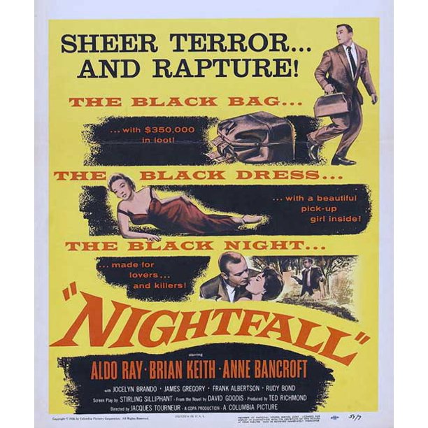 Nightfall movie POSTER (Style B) (11" x 17") (1957)