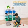 thumbnail image 3 of ECR4Kids 4-Tier Storage Rack with 12 Cubby Bins, 4x3, Multipurpose Organization, Contemporary, 3 of 9
