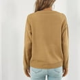 thumbnail image 4 of Aoochasliy Womens Sweaters Clearance Pullover V-Neck Love Hollow Out Recreational Knitting Long Sleeve Tops, 4 of 8