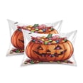 thumbnail image 2 of Dailycode Satin Pillow Case Standard Silk Pillow Cover for Hair and Skin Envelope Closure Candy in Halloween Pumpkin 20"x26", 2 of 9