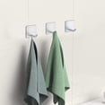 thumbnail image 5 of Ganchos autoadhesivos para toallas, ganchos de pared, llaveros, solución para colgar sin taladrar, para oficina/cocina/dormitorio/baño, acero inoxidable 304 antihuellas, gancho de 45 mm (plata) oso de fresa Hogar, 5 of 5
