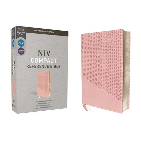 Zondervan 247934 NIV Bible de Référence Compacte avec Confort Imprimer-Cuirsoft&44; Rose