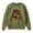 Green, variant on Women Crew Neck Halloween Witch House Graphic Sweatshirt, Drop‑Shoulder Long Sleeve Loose Pullover, Vintage Retro Fall Holiday Top for Halloween Party Trick‑or‑Treat Daily Wear