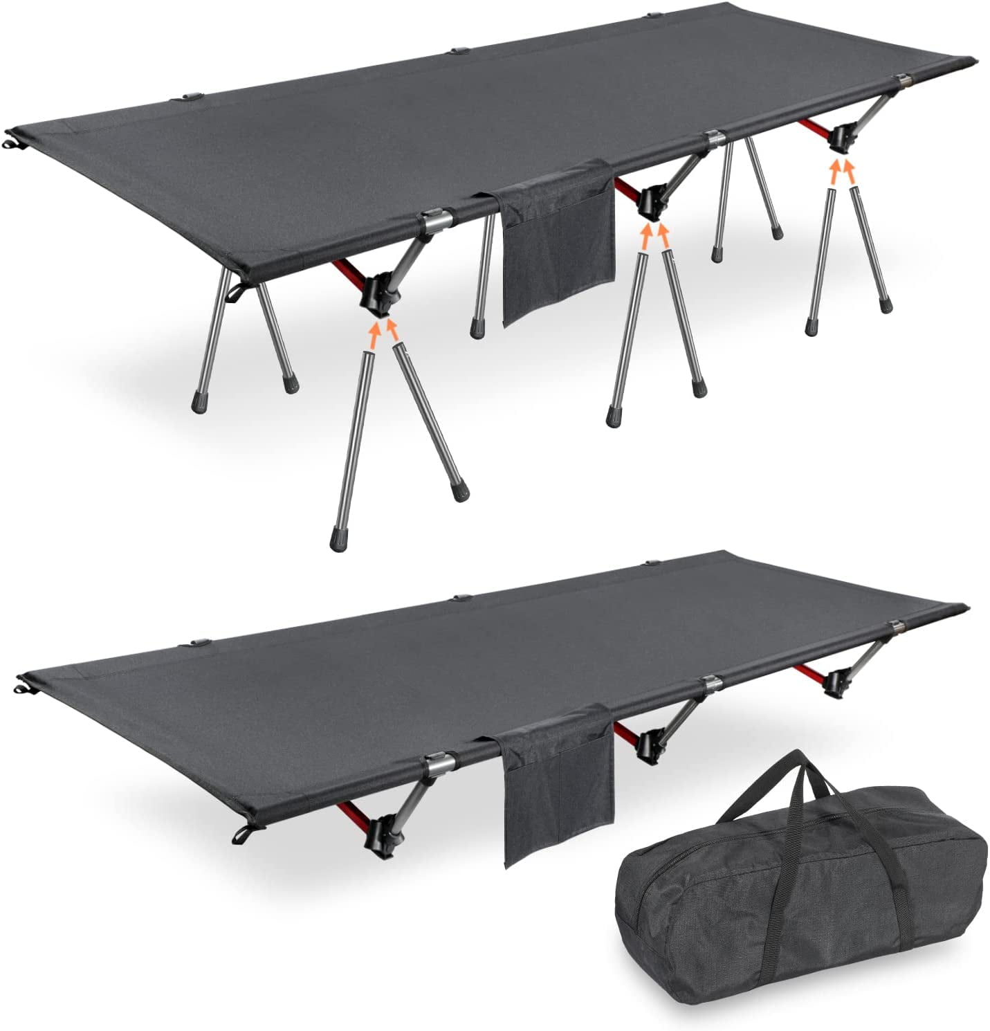 Caybay Camping Cot, Portable Cots for Sleeping Easy Setup Camping Beds