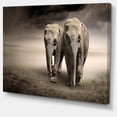 thumbnail image 2 of Design Art - Elephant Pair in Motion, 2 of 3