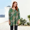 thumbnail image 5 of Womens Plus Size Tops Casual 3/4 Sleeve Dressy Tunic Tops Fall Loose Fit Blouses, 5 of 7