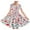 9#Multicolor, variant on AUNVITO Girls Summer Floral Print Short Sleeve Round Neck Ballet Dress Tutu Dance Skirt Party Outfit