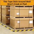 thumbnail image 4 of 6 Rolls Black and Yellow Hazard Warning Safety Tape 2 Inch x 108 Feet Waterproof Floor Marking Tape Caution Tape Roll Safety Tape for Warehouse Gym Floor Walls Pipes and Equipment Black, 4 of 5