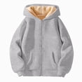 thumbnail image 2 of Gerichy Toddler Boys Girls Fleece Hoodies Zip Up Hooded Jacket Kids Heavyweight Winter Sweatshirt Oversized Hoodie 18M-11T, 2 of 5