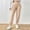 *Beige, variant on Women's High Waisted Smocked Waist Jogger Pants,Casual Loose Fit Joggers with Elastic Cuffs Beige,Women's Plus XL