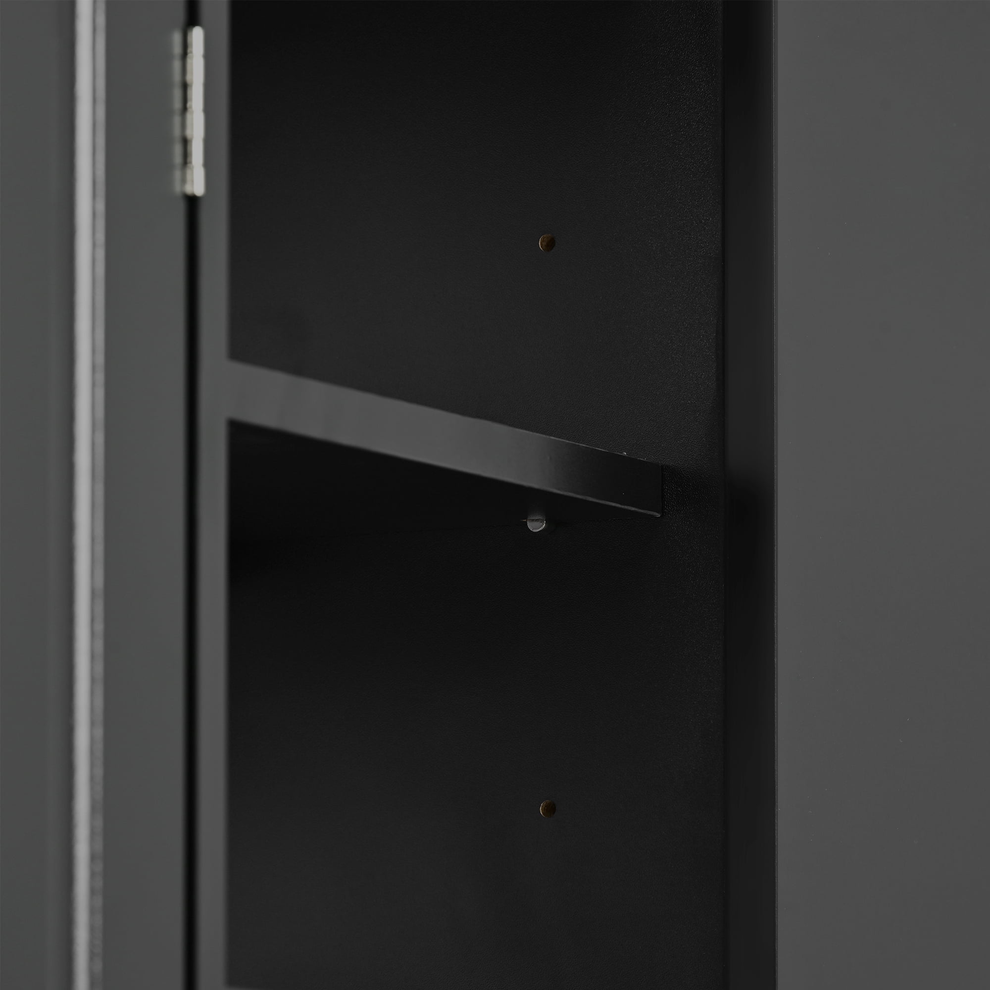MAYEERTY Sleek and Modern Shoe Cabinet with Adjustable Shelves, Minimalist Shoe Storage Organizer with Sturdy Top Surface, Space-saving Design Side Board for Various Sizes of Items, Black