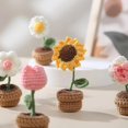 thumbnail image 4 of Handmade Knitting Crochet Flower,diy Roses Tulips Sunflower Home Decor Girl Gift, 4 of 5