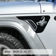 thumbnail image 2 of Collectible Decals Scorpion Blackout Fender Vent Decal Set - Fits Wrangler JL/JLU & Gladiator JT, 2 of 5