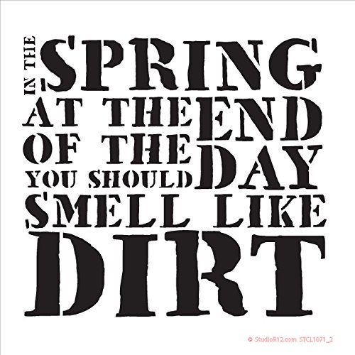 Smell Like Dirt Word Stencil 5" x 5"