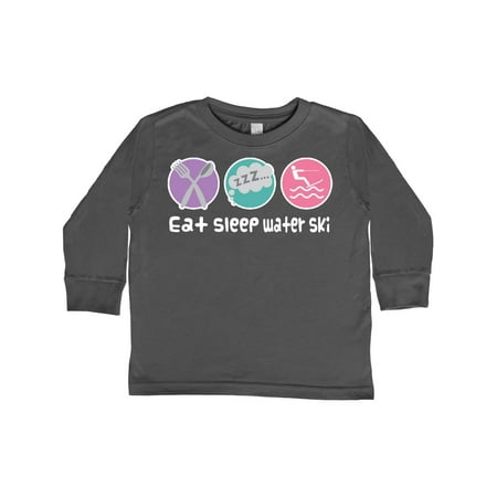 

Inktastic Water Skiing Eat Sleep Water Ski Gift Toddler Toddler Girl Long Sleeve T-Shirt