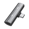 thumbnail image 2 of 2In1 USB Type-C to USB C/3.5mm Earphone Adapter Headphone DAC Audio Converter 32Bit/384KHz Digital Decoder PD27W Grey, 2 of 5