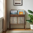 thumbnail image 6 of Crosley Furniture Luna Vinyl Record Storage Stand Walnut, 6 of 9