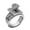 Silver, variant on Silver Gold Promise Rings Delicate Design Knot Set Rhinestone Fashion Ring Light Ring
