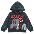 thumbnail image 4 of Marvel Spider-Man Miles Morales Fleece Pullover Hoodie and Jogger and Pants Outfit Set Toddler to Big Kid, 4 of 5