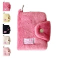 thumbnail image 4 of Plush Coin Purse Wallet - Mini Fuzzy Card Holder For Students Id Meal Card, Portable Organizer, 4 of 8