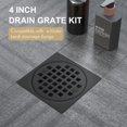 thumbnail image 2 of Yaseingoo Kit de 4 rejillas de drenaje de repuesto compatible con Schluter Kerdi-Drain Flange Kit de drenaje de piso de ducha extraíble con rejilla de acero inoxidable Sus 304 y certificación Cupc neg, 2 of 6