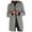Grey, variant on WEIYLL Womens Fleece Jacket Vintage Solid Color Button Up Stand Collar Wool Grey Winter Coats Size S