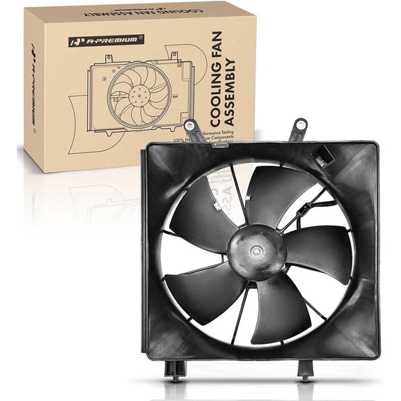 A-Premium Engine Radiator Cooling Fan Assembly Compatible with Honda Civic 2001 2002 2003 2004 2005 1.7L, with Motor, Left Driver Side