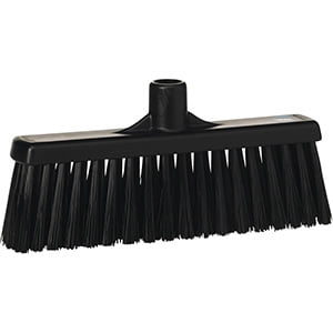 Vikan 12" Upright Broom- Medium - Black (4 Units)