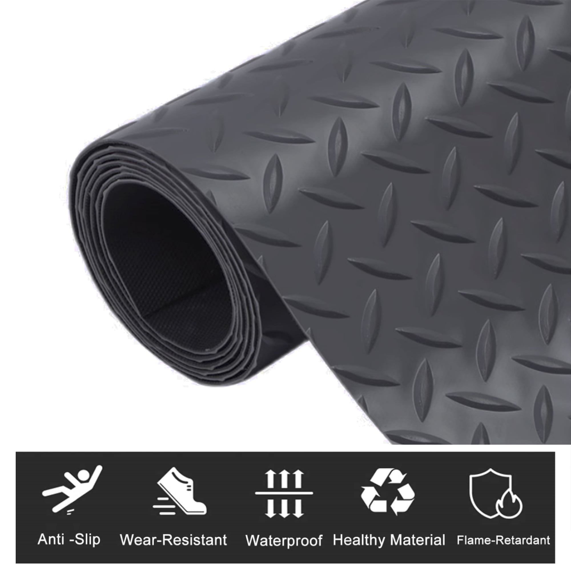 NonSlip Garage Floor Mat Heavy Duty PVC Thickened Flooring Roll For