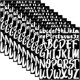 thumbnail image 1 of 520 Self-Adhesive Letters, 10 Sheets 2.5 cm 5 cm Capital Letters Stickers Practical Letters(White), 1 of 5