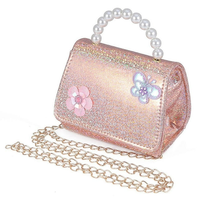 Kids Crossbody Bag Mini Pearl Handbag for Women 1Pcs Elegant Chain Bag