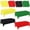 Black Yellow Red Green-round, variant on Round Plastic Tablecloths, Black Yellow Red Green-rec, 84 Inch, 12 Pack