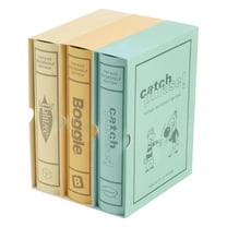 WS Game Company Boggle, Catch Phrase, and Yahtzee Vintage Board Game Bookshelf Collection