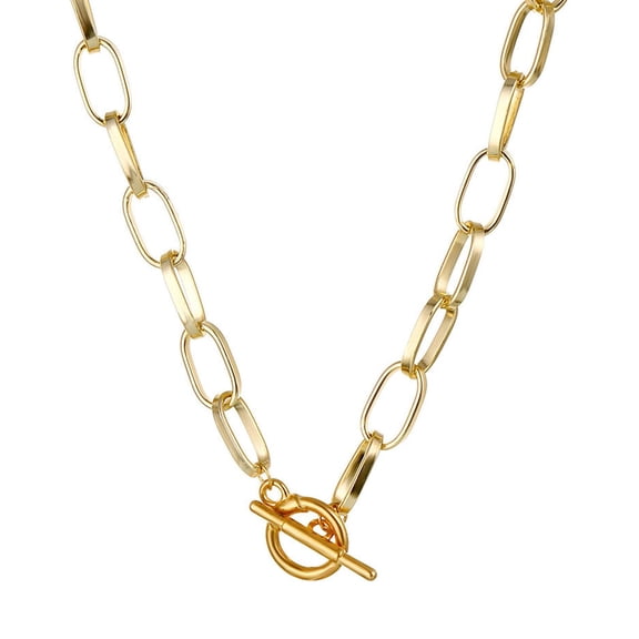 Elegant Minimalist Clasp Collarbone Necklace Everyday Layering Pendant Chain Jewelry For Her Rose Necklace Ladies Necklace Necklace with Initials Necklaces Heart Rosary Necklace for Women Toggle