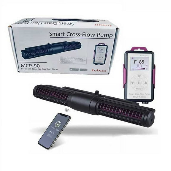 Jebao MCP-90M WiFi Sine Cross Flow Pump Wave Maker with Controller, Black (PET-MCP-90M-2)