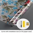 thumbnail image 3 of DKTIE 17.7" x 78.7" Watercolor Floral Window Privacy Film, Non-Adhesive Static Cling Decorative Stained Glass Window Cling for Home Decor, 3 of 8