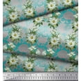 thumbnail image 3 of Soimoi Cotton Voile Fabric Leaves & Magnolia Floral Decor Fabric Printed Yard 42 Inch Wide, 3 of 3