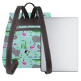 thumbnail image 3 of Naloa Hippo With Flamingos And Crocodiles Print Leather Backpack Purse for Women and Ladies,Shoulder Travel Daypacks Bags,Laptop Backpack for Women, 3 of 4