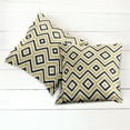 thumbnail image 6 of Ambesonne Geometric Throw Pillow Cover 2 Pack, Contemporary Design, 24", White Black and Yellow, 6 of 7