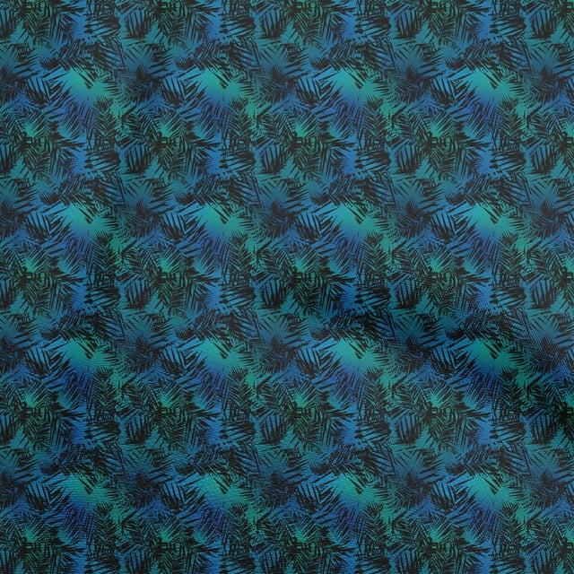 oneOone Cotton Poplin Twill Blue Fabric Abstract Craft Projects Decor Fabric Printed By The Yard 56 Inch Wide