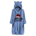 thumbnail image 2 of Qertyioot Chandail en Molleton Imprimé Noël pour Femmes, Manches Longues Col Rond Décontracté Mode Pull, 2 of 6