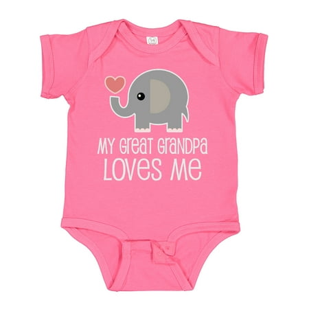 

Inktastic My Great Grandpa Loves Me Gift Baby Boy or Baby Girl Bodysuit
