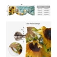 thumbnail image 5 of Tie Up Valance Curtain for Kitchen,Watercolor Sunflower Lemon Rod Pocket Short Curtains Adjustable Tie-Up Shade Valances,Gradient Blue Water Ripple Window Treatment for Bathroom Living Room Bedroom, 5 of 8