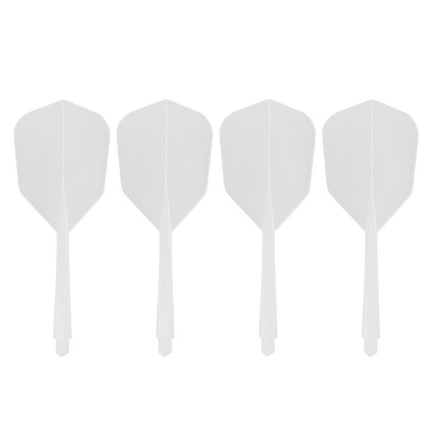 EeaseMX 4 plumas de dardos de hilo fino transparente, accesorio para dardos, para deportes al aire libre e interior (hilo fino y fino, blanco)