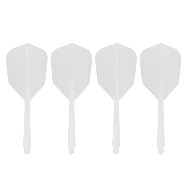 4 Pcs Transparent Fine Thread Dart Flights Darts Accessory Outdoor and Indoor Sports Dart Tail Wings (Fine and Small Thread, White)