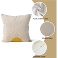 thumbnail image 3 of SHIBA-Boho Pillow Covers 18x18 Inch, Mid Century Sunrise Throw Pillow Covers Abstract Arch Linen Pillow Cases for Sofa Couch Car, Set of 4 (No Inserts), 3 of 4