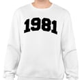 thumbnail image 2 of 1981 College Style Sweatshirt Unisex X-Large White, 2 of 5