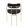 thumbnail image 3 of Contemporary Home Living Set of 2 Black and Gold Demi Contemporary Chair 30.50”, 3 of 4